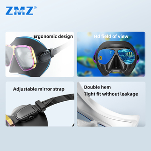 Máscara <span class=keywords><strong>de</strong></span> Buceo con Marco Metálico, Logotipo Personalizado, Doble Lente <span class=keywords><strong>de</strong></span> Vidrio Templado, Certificación CE, para <span class=keywords><strong>Snorkel</strong></span>, Natación y Buceo, Superventas - Product Image 2