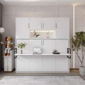 Cama Murphy Plegable Moderna Blanca Debajo de la Cama con <span class=keywords><strong>Armario</strong></span> de Almacenamiento Ajustable para Muebles de Sala de Estar - Product Image 3