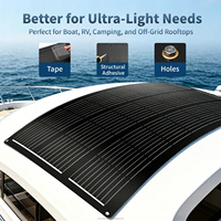 Panneaux solaires flexibles 100W avec ETFE 18V IP65, panneau solaire monocristallin étanche pour camping-car, bateau, marine, maison hors réseau
