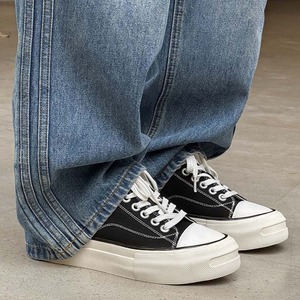 2026 Spring Low-<b>top</b> Canvas Sneakers for Fitness Leisure Skateboarding Shoes Rare Classic Thick-soled High-ankle Men's Shoes - Product Image 4