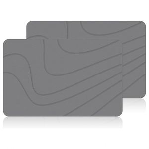 Tapis de bain antidérapant en pierre de diatomite gris foncé 23,6'x15,4" de haute qualité, écologique, minimaliste et à séchage rapide pour salle de bain - Vente en gros - Product Image 1