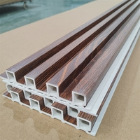 Papan Dinding WPC Motif Kayu Tahan Air, Sirip Beralur, Dekoratif untuk Interior dan Eksterior Rumah dan Hotel