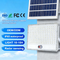 Projecteur solaire LED intelligent en aluminium pour extérieur, jardin, allée, cour, pelouse, garage, stade, étanche IP65, 100W 300W