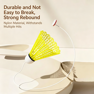 Entraîneur de badminton mural pour entraînement individuel avec corde élastique réglable en hauteur et volant de rebond pour utilisation à domicile ou en salle de sport - Product Image 2