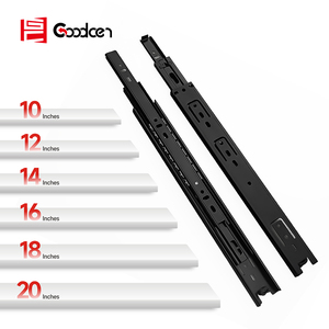 Goodcen Đen 18 Inch Bóng Mang Ngăn Kéo Mềm Đóng Trượt Đầy Đủ Mở Rộng Nhiệm Vụ Nặng Nề Đường Sắt Trượt Kính Thiên Văn Kênh Cho Nhà Bếp - Product Image 5
