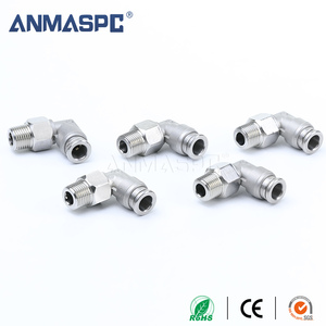 Пневматический фитинг ANMASPC SMC, новый, промышленный, из нержавеющей стали, угловой соединитель для труб, <span class=keywords><strong>PL</strong></span> 8-01 8-02, для воздуха, тип 1 - Product Image 6