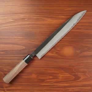 Tosa-uchihamono Sujibiki Hand Forged Carbon Steel Chef <b>Knife</b> Wood Handle 8-9.9in Blade for Professional <b>Fish</b> Sushi Preparation - Product Image 1