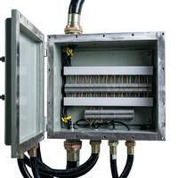 Boîtier de distribution en acier laminé à froid 400V sur mesure, étanche, pour montage mural, avec hub de contrôle et fenêtre de surveillance pour toit incliné