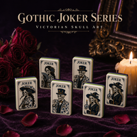 Jeu de tuiles de mahjong en acrylique, motif crâne gothique, Halloween, Jour des Morts, jeu de table de luxe pour soirée, cadeau, OEM personnalisé
