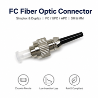 Connecteur de fibre optique FC de haute précision en céramique de zircone, perte d'insertion 0,3 dB, PC UPC APC, câble 0,9 mm pour centre de données FTTH