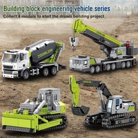 Sembo 705100-705103 Mini Véhicule de Construction Ville Briques DIY Ensemble Grue Bulldozer Blocs de Construction en Plastique Jouets pour Enfants
