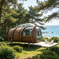 Maisonnette écologique moderne de luxe, hôtel-resort, pod de glamping, espace de couchage extérieur préfabriqué
