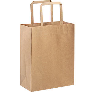 Sac à provisions sac en papier alimentaire avec logo personnalisé grand emballage alimentaire marron sac en papier kraft recyclé merci d'accepter logo personnalisé - Product Image 4