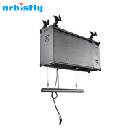 Treuil Orbisfly Pro100d double + alimentation et DMX Cat6, treuil cinétique, éclairage cinétique DMX, treuil de levage pour suspendre des objets de 100 kg, 150 kg, 50 kg