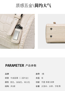 Bolso de Diseñador y Bolso de Mano, Bolsos de Moda Cruzados al Hombro, Bolsos de Mano para Mujer, Bolsos de Cuero Genuino para Dama - Product Image 4