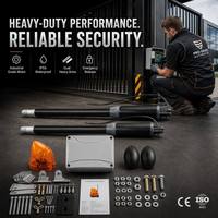 Kit de Abrepuertas Automático de Doble Hoja FUBEI, Motor Actuador Lineal de 150 kg, Sistema de Control por Aplicación Wifi DC/AC para Entrada Residencial
