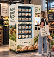 Distributeur automatique d'œufs réfrigérés XG avec élévateur pour boîtes d'œufs et combinaisons alimentaires