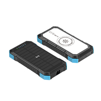 2025 Vollbild-LED-Licht Drahtloses Laden Solar Power Bank Wasserdichte Outdoor-Camping lampe Solar panel Power banks 20000mAh