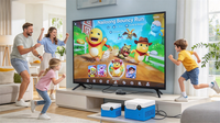 GRATIS PENGIRIMAN KMX9 Konsol Game TV Sensor Gerak WiFi Kamera Kubus 64GB 50 Plus Game Bawaan Hiburan Interaktif Keluarga