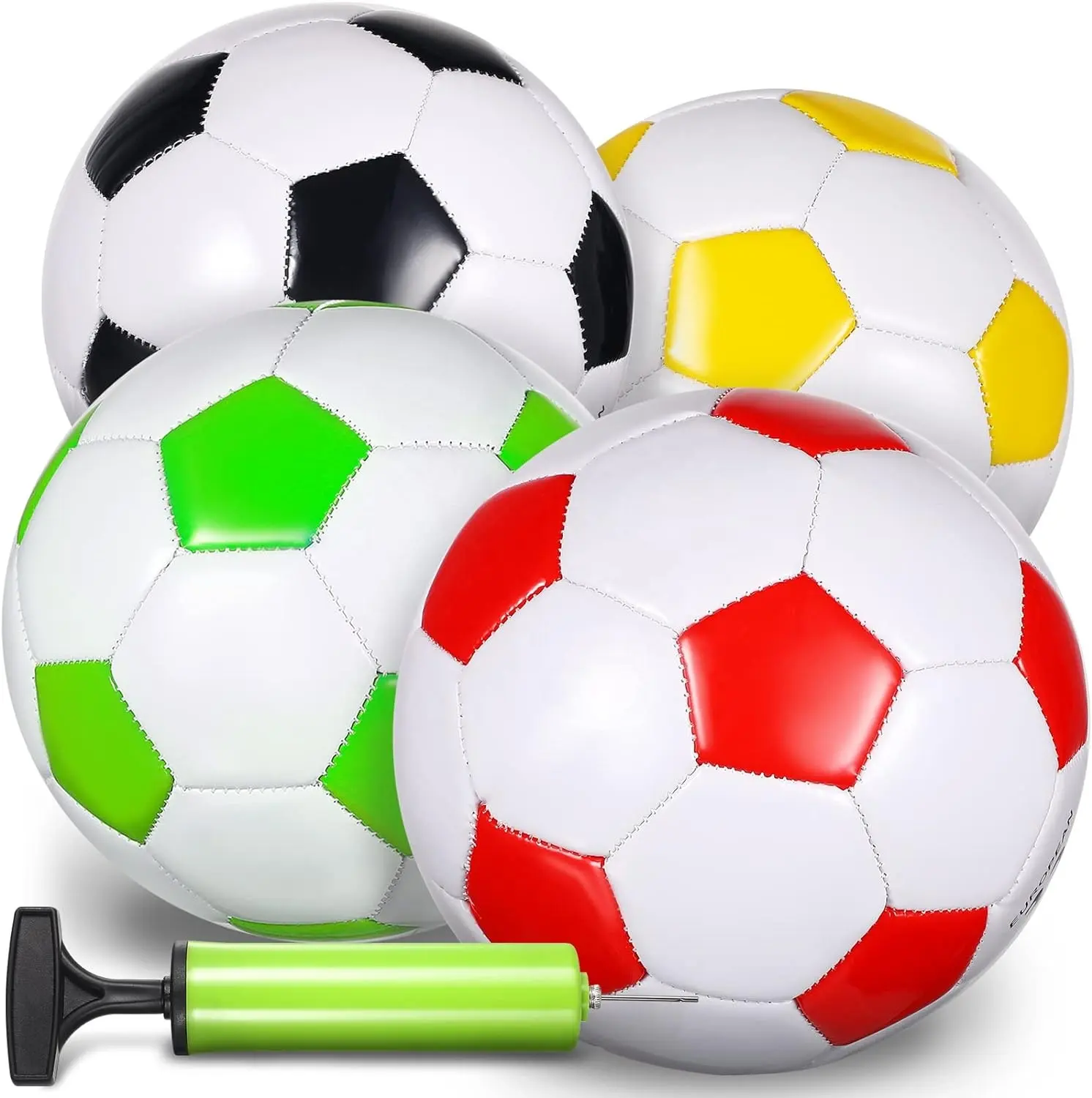 New Design Yellow Star Match PU Leather Football Soccer Ball