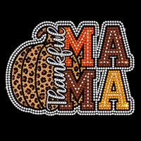 Design de transfert thermique personnalisé à presser avec strass « Thankful MAMA »