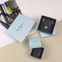 Boîte cadeau de bijoux haut de gamme personnalisable avec logo en relief, écologique, doublure en velours, pelliculage mat, réutilisable, recyclable, faite à la main