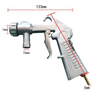Manual <b>Sandblasting</b> Gun Metal 4567mm Nozzle Deflashing Use Zhejiang Origin - Product Image 2