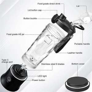 Logo personnalisé 20 Oz Sans Bpa Tasse Étanche Personnel Portable Juicer Smoothie <span class=keywords><strong>Blender</strong></span> Usb Rechargeable Portable <span class=keywords><strong>Blender</strong></span> - Product Image 2