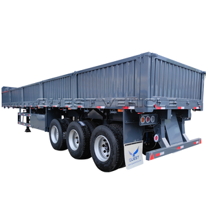 Semi-remorque latérale résistante de cargaison de panneau latéral de baisse d'essieu de Tralers 3 pour l'Afrique - Product Image 1