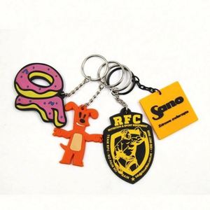 Hot Selling Cheap <b>Custom</b> Sublimation 2D 3D Silicone Rubber Soft PVC <b>Keychain</b> - Product Image 6