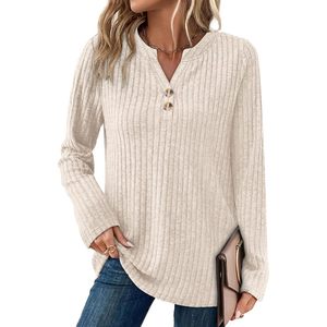 Womens Knitted Sweater Long Sleeve V <b>Neck</b> Button Top Casual Autumn Outfit Breathable Lightweight Cardigan - Product Image 2