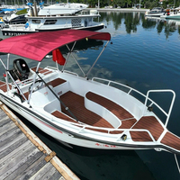 Última Oportunidad Cómodo Bote de Pesca de Aleación de Aluminio para 6-8 Pasajeros 6m Yate Deportivo Fluvial Fueraborda con Casco de PVC y Pasamanos Soldados