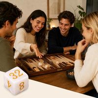 Ensemble de dés de jeu Mahjong avec marquages numériques dorés, cubes polyvalents pour jeux de société et divertissement festif
