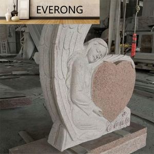 Granito nero angelo cuore Design stile americano ed europeo cimitero giardino memoriale lapide e monumenti in marmo - Product Image 4