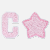 Patchs brodés roses à coudre à la main, nouveaux patchs de décoration pour vêtements personnalisés, broderie chenille