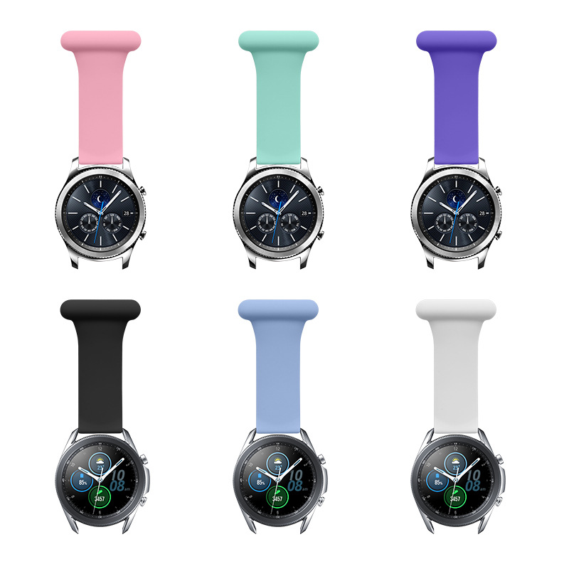 Correa de reloj inteligente de 20mm y 22mm para médicos y enfermeras con PIN para Samsung Galaxy Active1/2