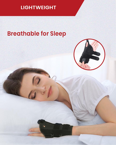 Attelle de nuit unisexe noire pour le syndrome du canal carpien, avec attelle de <span class=keywords><strong>pouce</strong></span> pour la ténosynovite de De Quervain et la tendinite - Product Image 3