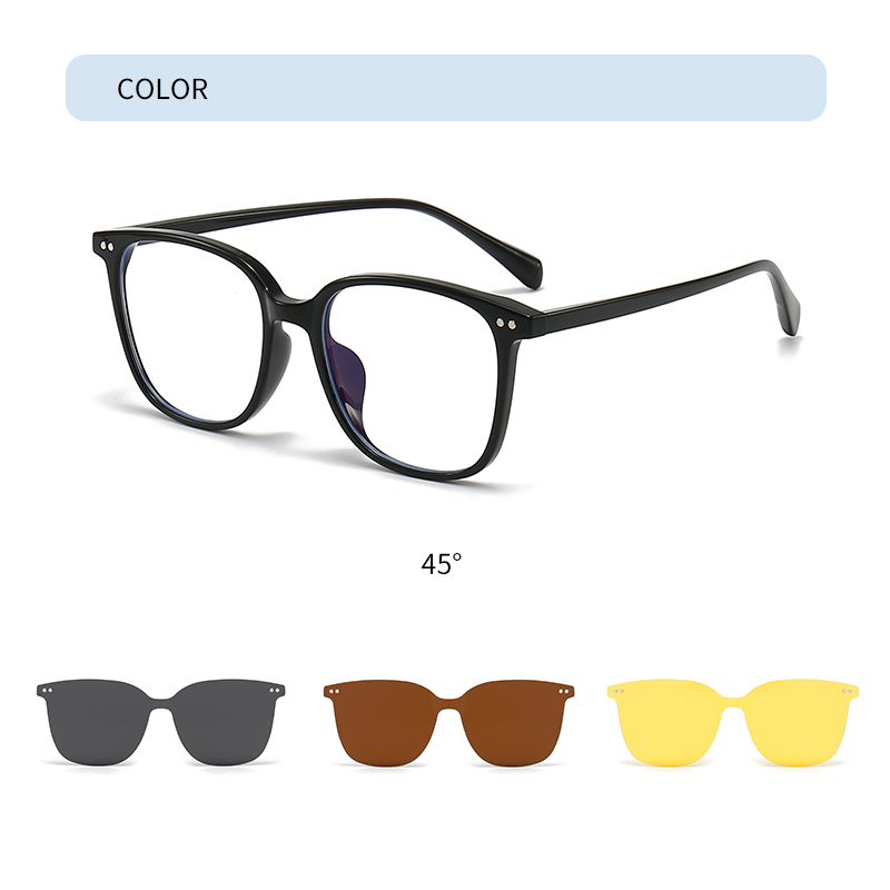 Monture noire avec verres 3 couleurs
