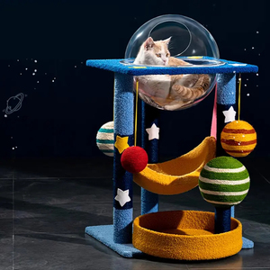 Meubles et accessoires pour animaux de compagnie en gros : Arbre à chat avec griffoir en sisal, maisonnette et tour de jeu pour chatons - Product Image 2