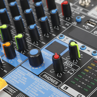 Bullfighter M8 Professional, mixeur audio 8 canaux avec 99 effets intégrés, connexion USB/sans fil, suppression du bruit, double connectivité