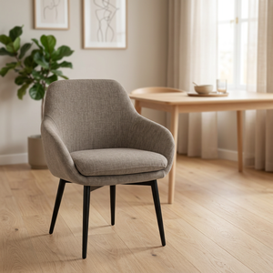 LOTUS Contemporary Modern European Style Dining <b>Chair</b> with Backrest Soft Foam Seat Stainless Steel Legs for Home Restaurant Use - Product Image 1