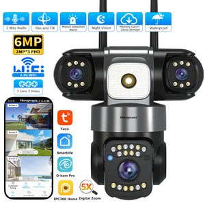 Caméra de surveillance sans fil Hongnaer 3/6MP CCTV PTZ IP <span class=keywords><strong>IPC360</strong></span> Home O-Kam Pro Smartlife Tuya 3 objectifs, caméra de sécurité réseau WiFi - Product Image 1