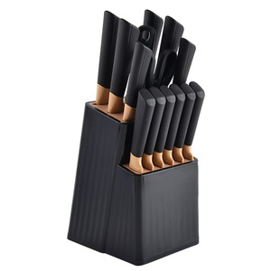 15-Pcs Stainless Steel Kitchen Knife Set with Scissors & Sharpening <b>Rod</b> Custom Logo Kitchen Gift Knives ABSHandle - Product Image 2
