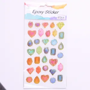 Custom Printing Waterproof Epoxy Sticker Gold Stamp 3D Epoxy Sticker Waterproof Vinyl Epoxy Resin Sticker