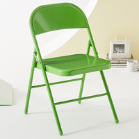 Nouvelle chaise pliante en acier fer métal coloré pliable pour événements fête de mariage bureau à domicile camping extérieur jardin plage