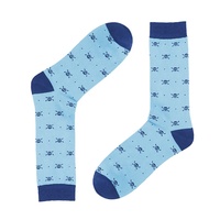 Chaussettes fantaisie à motif crâne - Antidérapantes et antibactériennes, écologiques, chaussettes décontractées de printemps à motifs amusants pour hommes (logo sur le dessus/le bas)