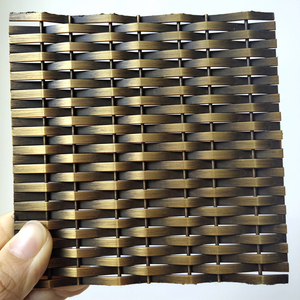 Panneaux de treillis métalliques tissés architecturaux rigides de fabricant direct 0% maille de SS de zone ouverte <span class=keywords><strong>pour</strong></span> la maille de revêtement mural de porte de cabine d'ascenseur - Product Image 3