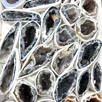 Vente en gros de cristal naturel Druzy Agate Geode Cluster Trou Reiki Guérison Cristaux Cluster Geode Box