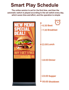 ตู้โฆษณาแนวตั้งแบบหน้าจอสัมผัสบริการตนเอง IP65สินค้าใหม่ป้ายดิจิตอลขนาด3มม. สำหรับจัดแสดงในซูเปอร์มาร์เก็ต - Product Image 4