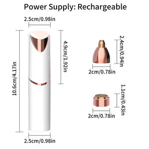 Depiladora Eléctrica Recargable 2 en 1 para Mujer, Afeitadora Facial Portátil, Recortadora de Cejas, Recortadora de Vello Facial, Corporal y Labial Personalizable - Product Image 2